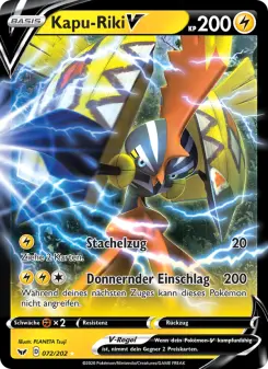 Pokémon-Karte Kapu-Riki V 072/202