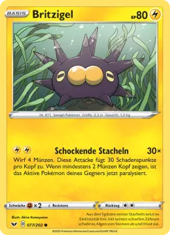 Pokémon-Karte Britzigel 077/202