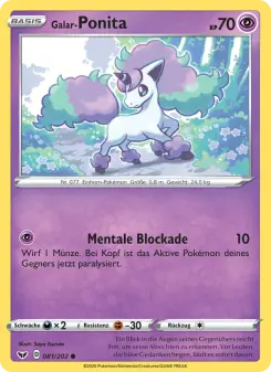 Pokémon-Karte Galar-Ponita 081/202