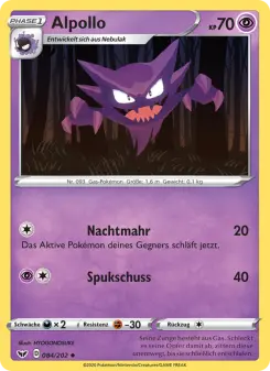 Pokémon-Karte Alpollo 084/202