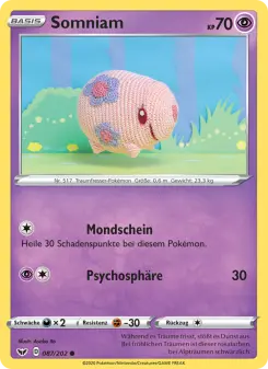 Pokémon-Karte Somniam 087/202