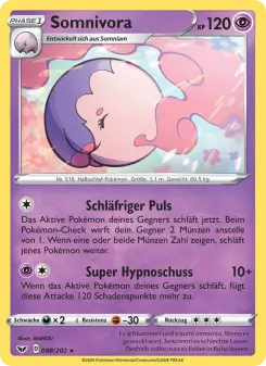 Pokémon-Karte Somnivora 088/202