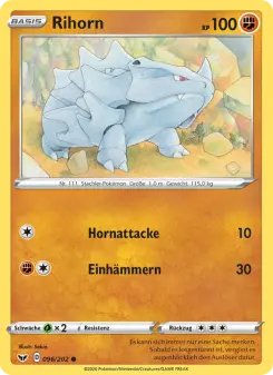 Pokémon-Karte Rihorn 096/202