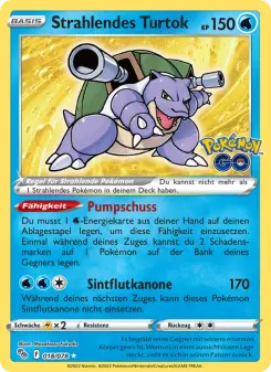 Pokémon-Karte Strahlendes Turtok 018/078