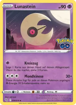Pokémon-Karte Lunastein 034/078
