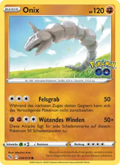 Pokémon-Karte Onix 036/078