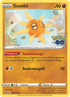 Pokémon-Karte Sonnfel 039/078