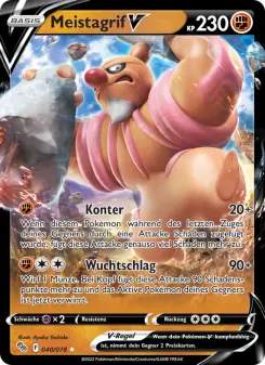 Pokémon-Karte Meistagrif V 040/078
