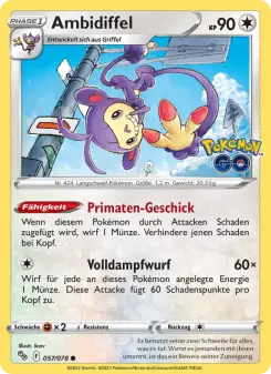 Pokémon-Karte Ambidiffel 057/078