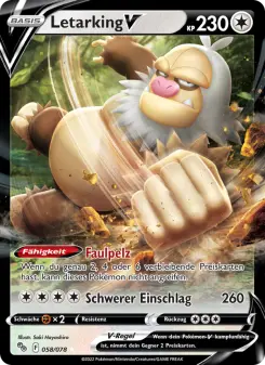 Pokémon-Karte Letarking V 058/078