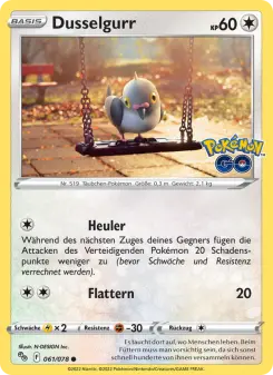 Pokémon-Karte Dusselgurr 061/078