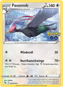 Pokémon-Karte Fasasnob 063/078