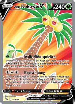 Pokémon-Karte Alola-Kokowei V 071/078