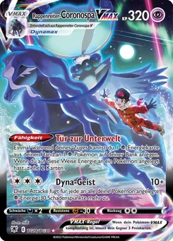 Pokémon-Karte Rappenreiter-Coronospa VMAX TG18