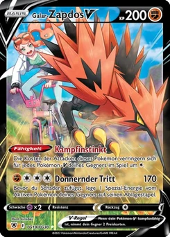 Pokémon-Karte Galar-Zapdos V TG19