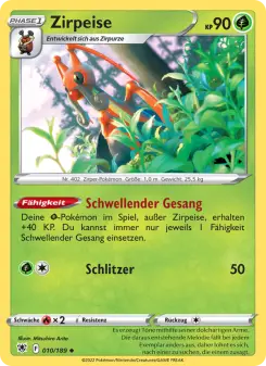 Pokémon-Karte Zirpeise 010/189