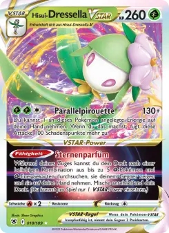 Pokémon-Karte Hisui-Dressella VSTAR 018/189