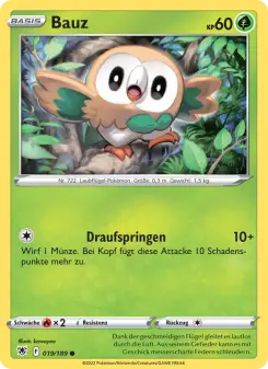 Pokémon-Karte Bauz 019/189
