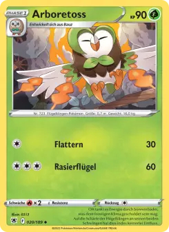 Pokémon-Karte Arboretoss 020/189