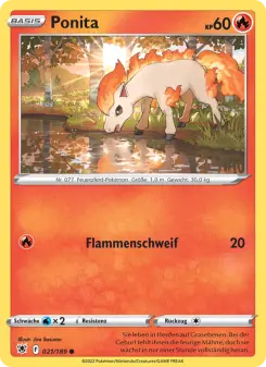Pokémon-Karte Ponita 021/189