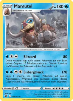 Pokémon-Karte Mamutel 033/189
