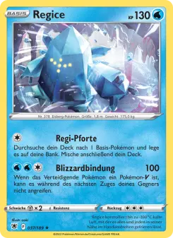 Pokémon-Karte Regice 037/189