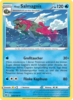 Pokémon-Karte Hisui-Salmagnis 044/189