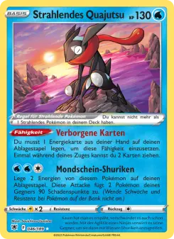 Pokémon-Karte Strahlendes Quajutsu 046/189