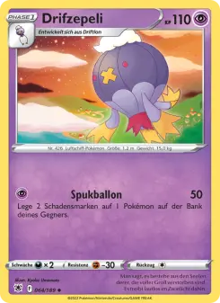Pokémon-Karte Drifzepeli 064/189
