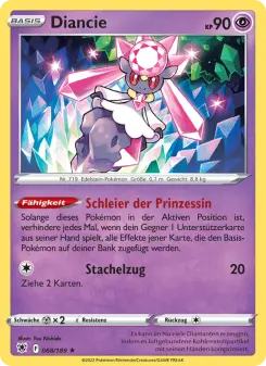 Pokémon-Karte Diancie 068/189
