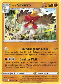 Pokémon-Karte Hisui-Silvarro 082/189