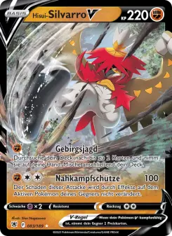 Pokémon-Karte Hisui-Silvarro V 083/189