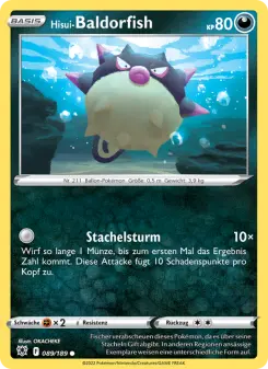 Pokémon-Karte Hisui-Baldorfish 089/189
