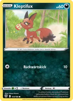 Pokémon-Karte Kleptifux 103/189