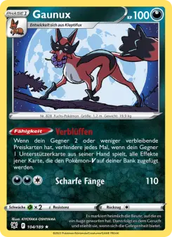 Pokémon-Karte Gaunux 104/189