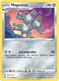 Pokémon-Karte Magneton 106/189