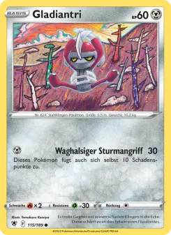 Pokémon-Karte Gladiantri 115/189