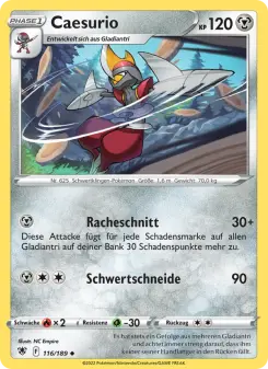 Pokémon-Karte Caesurio 116/189