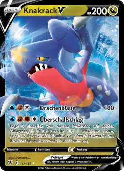 Pokémon-Karte Knakrack V 117/189