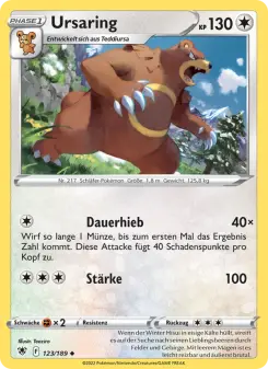 Pokémon-Karte Ursaring 123/189
