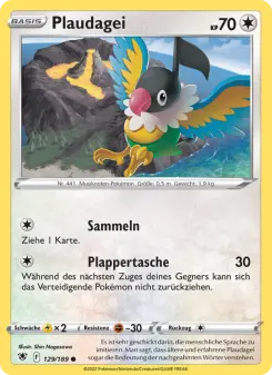 Pokémon-Karte Plaudagei 129/189