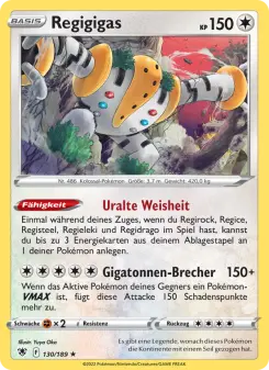 Pokémon-Karte Regigigas 130/189