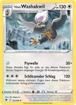 Pokémon-Karte Hisui-Washakwil 132/189
