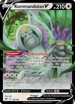 Pokémon-Karte Kommandutan V 133/189