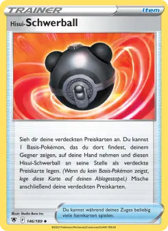 Pokémon-Karte Hisui-Schwerball 146/189