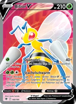Pokémon-Karte Bibor V 160/189