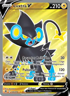 Pokémon-Karte Luxtra V 168/189