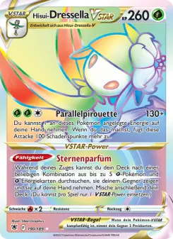 Pokémon-Karte Hisui-Dressella VSTAR 190/189