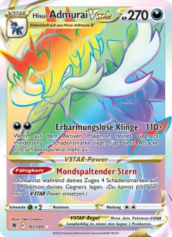 Pokémon-Karte Hisui-Admurai VSTAR 197/189