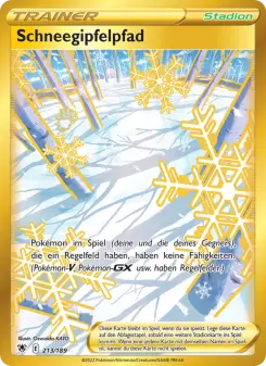 Pokémon-Karte Schneegipfelpfad 213/189
